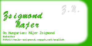 zsigmond majer business card